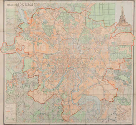 План города Москвы. М.: Геодезическая контора Управления планировки гор. Москвы, 1940